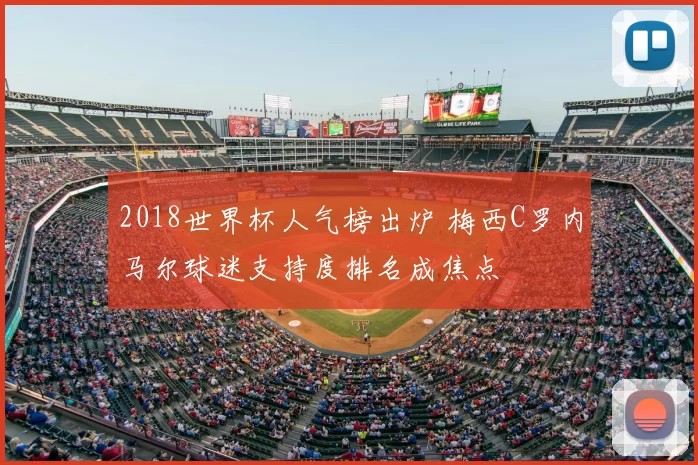 2018世界杯人气榜出炉 梅西C罗内马尔球迷支持度排名成焦点